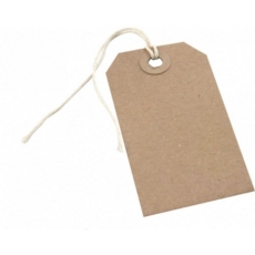 Buff Strung Tags Size 4 108mm x 54mm Box of 1000