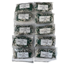 Economy Treasury Tags Metal 15mm Ends   25mm Pack 100