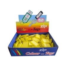Standard Key Tags   23 x 40mm Yellow Box of 100