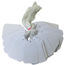 White Merchandising Strung Tags 73mm x 45mm Box of 1000