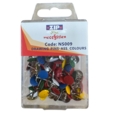 Drawing Pins Assorted Colours Hanging Pack of 75