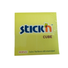 Sticky Note CUBE  76x76mm Assorted NEON Colours EACH