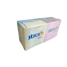 Sticky Note Pads 76x76mm Assorted PASTEL  Pack 12