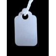White Merchandising Strung Tags, 21mm x 13mm  Box of 1000