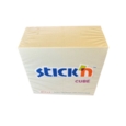 Sticky Note CUBE  76x76mm Pastel Yellow
