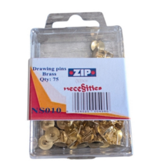 Drawing Pins Brass Hanging Pack of 75