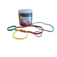 Rubber Bands Coloured Assorted Sizes Jar of 100g
