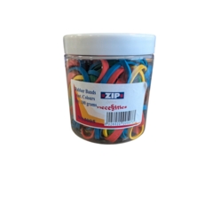 Rubber Bands Coloured Assorted Sizes Jar of 100g