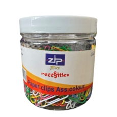 Assorted Colour 33mm Paperclips Tub of 250