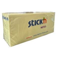 Sticky Note Pads 38x50mm Pastel Yellow Pack of 12
