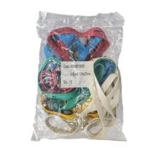 X-Bands190 x 25mm Assorted Colours  Pack of 10