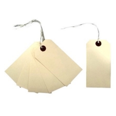 Cream Strung Tags Size 4 108mm  x 54mm Box of 1000