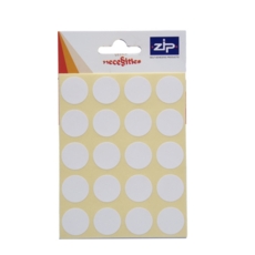 Labels  19mm Circles  White 20 POS Units