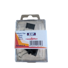 Foldback Clips 19mm Black Hanging Pack of 5