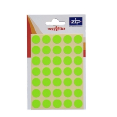 Labels  13mm Circles Green 20 POS Units