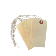Cream Strung Tags Size 3 96mm x 48mm  Box of 1000